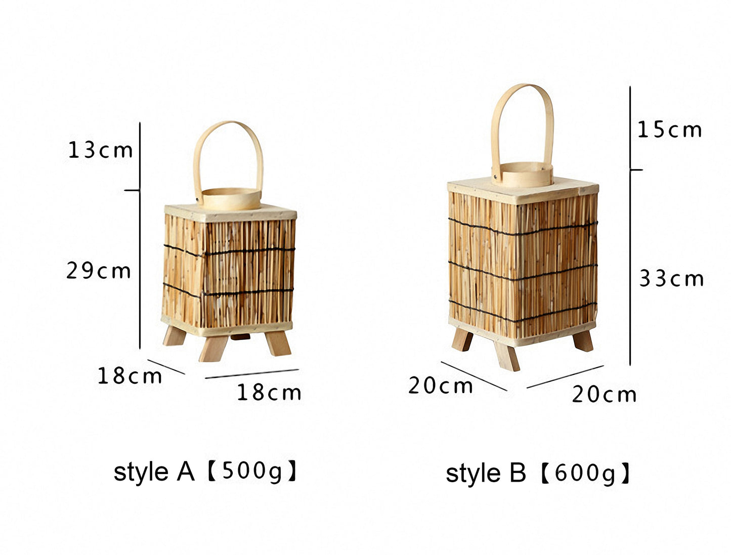 Handwoven Straw Lantern - Boho Home Decor or Outdoor Lighting