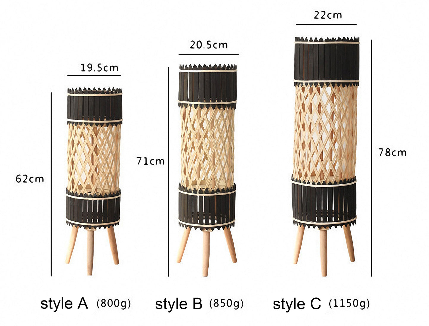 Handwoven Straw Lantern - Boho Home Decor or Outdoor Lighting