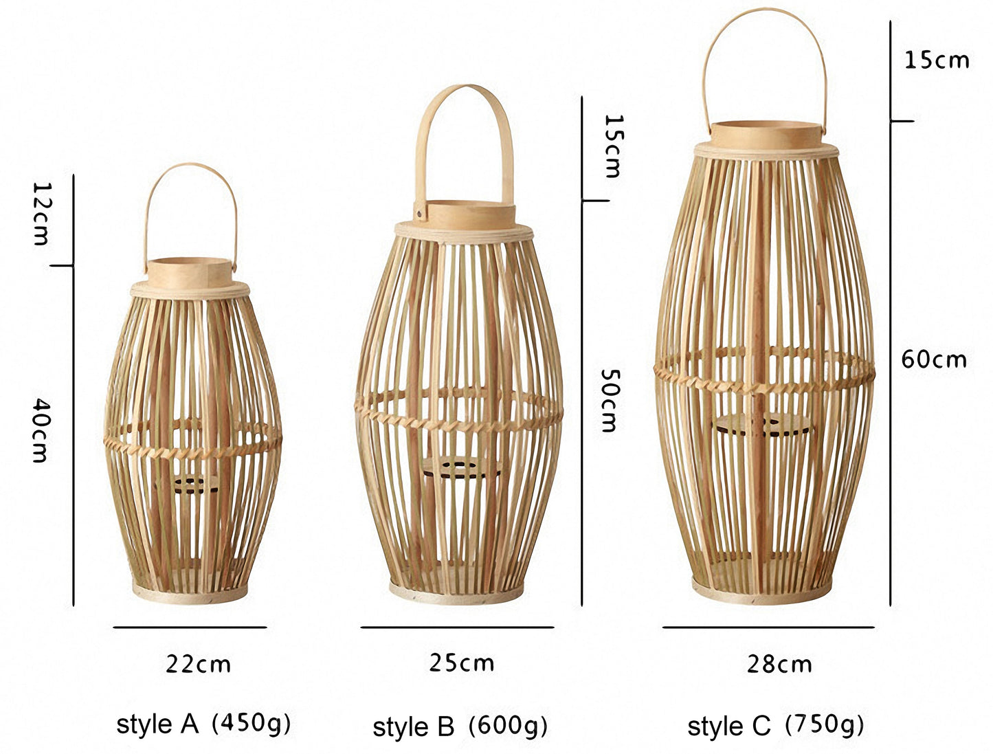 Handwoven Straw Lantern - Boho Home Decor or Outdoor Lighting