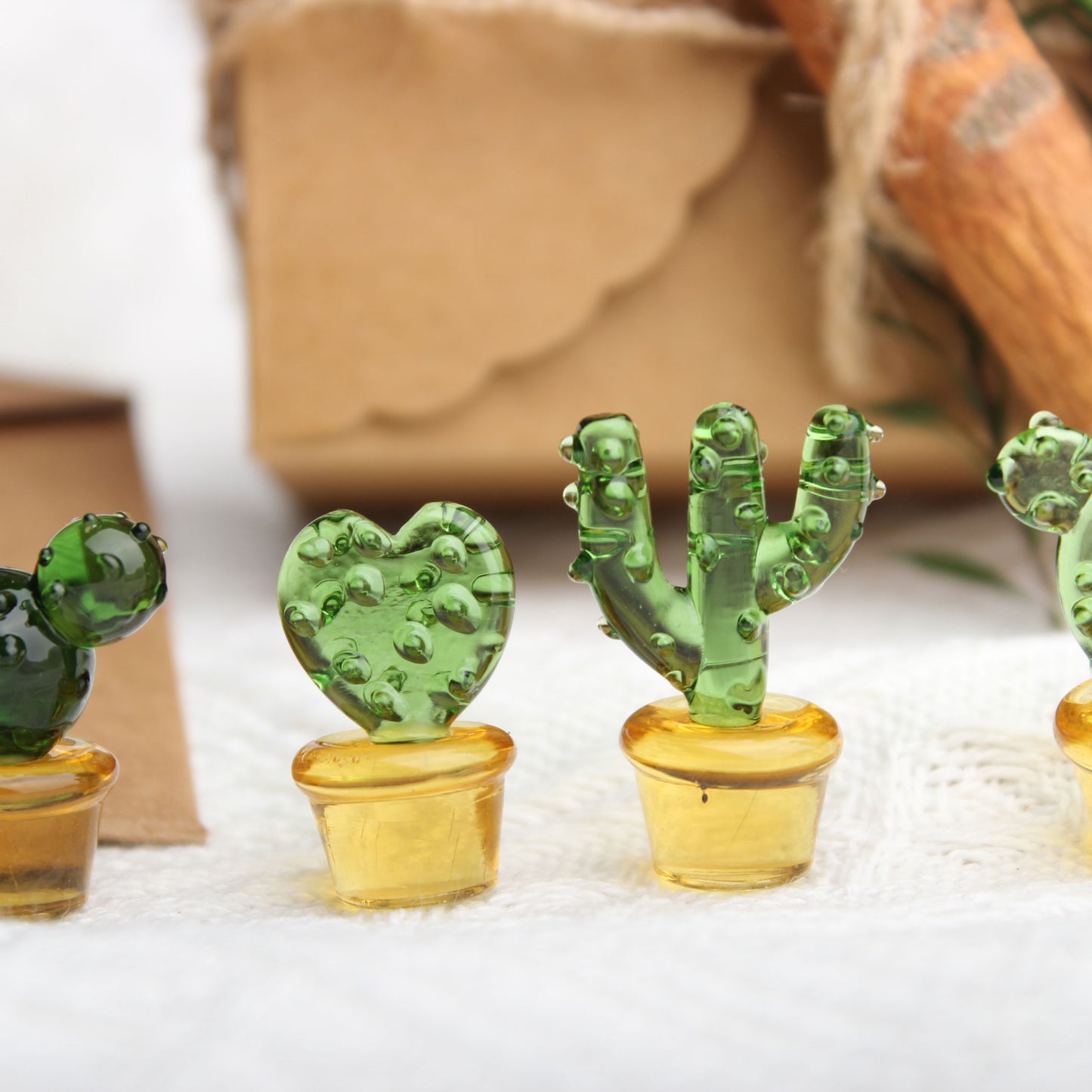 Mini Colorful Glass Plant Set | Versatile Colorful Glass Mini Plant | Gifts Set