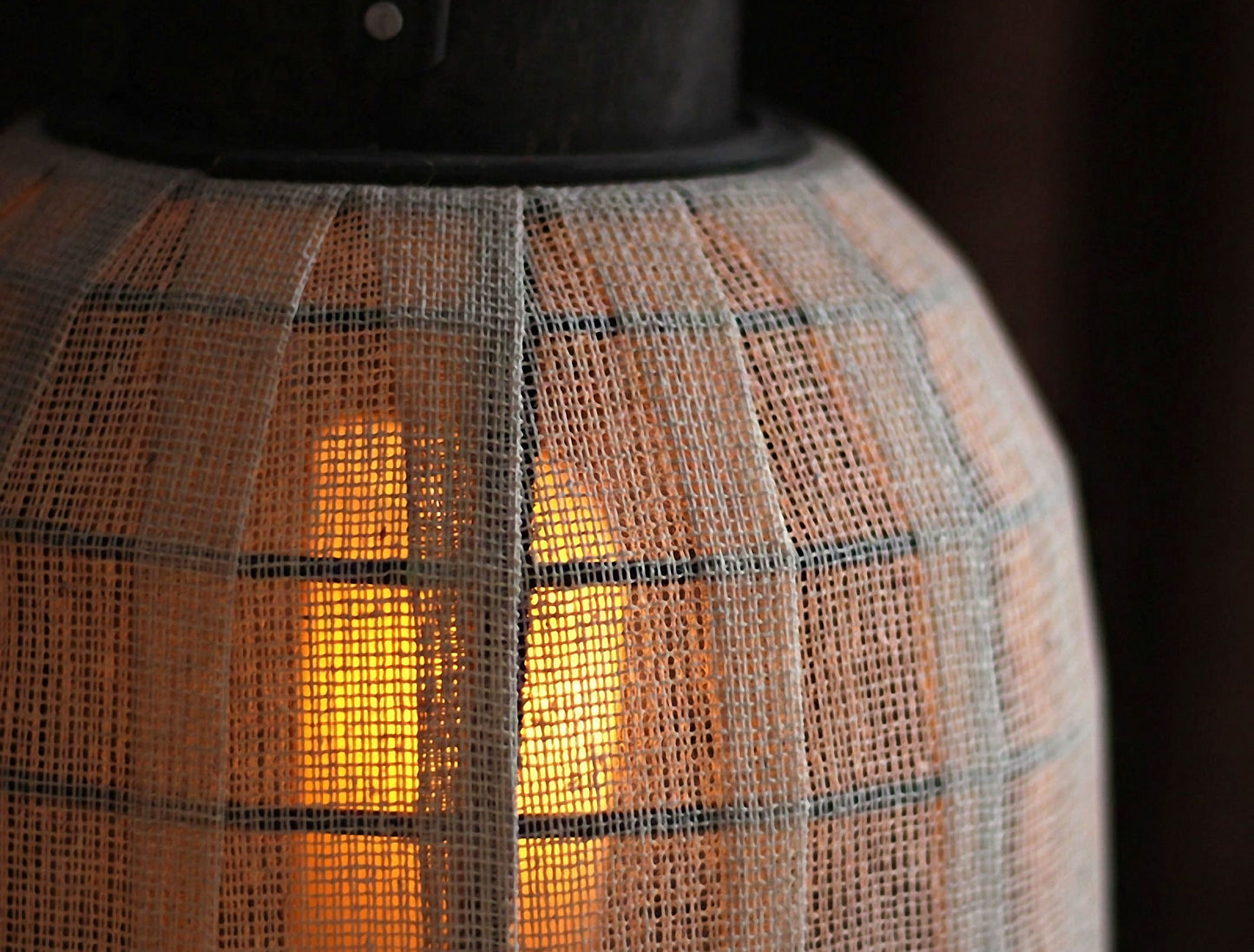 Handwoven Straw Lantern - Boho Home Decor or Outdoor Lighting