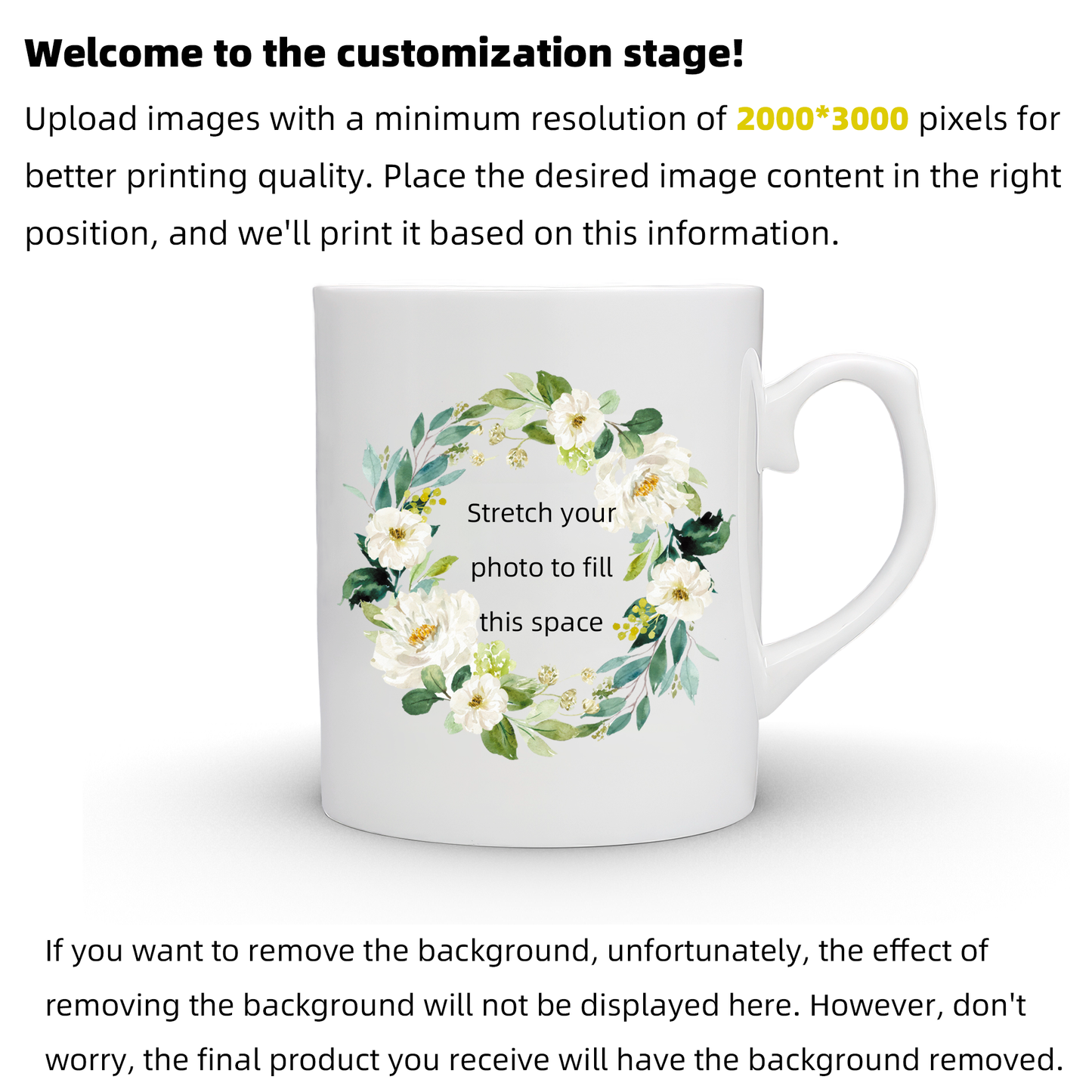 Personalised Mug with Your Picture and Your Message, Custom Mug with Picture Logo Text, Personalised Christmas Birthday Gift for Mum, Dad on Anniversary Weeding Birthday