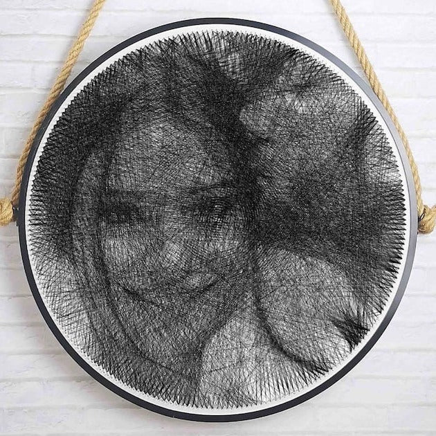 Custom String Art Portrait from Photo String Art DIY Kit Unique Gift for couples Photo Gift