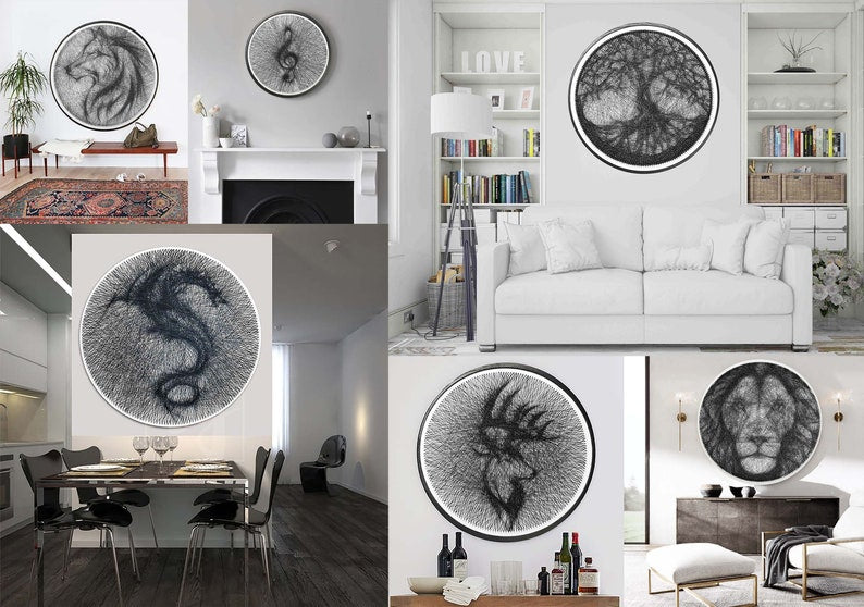 Queen Bee String Art DIY Wall Decoration Thread Art Unique Gift For her