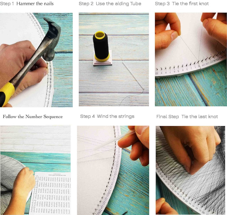 Kind of Blue Mandala String Art DIY Wall Hanging Room Decor Meditation Art Gift for Yoga Lovers