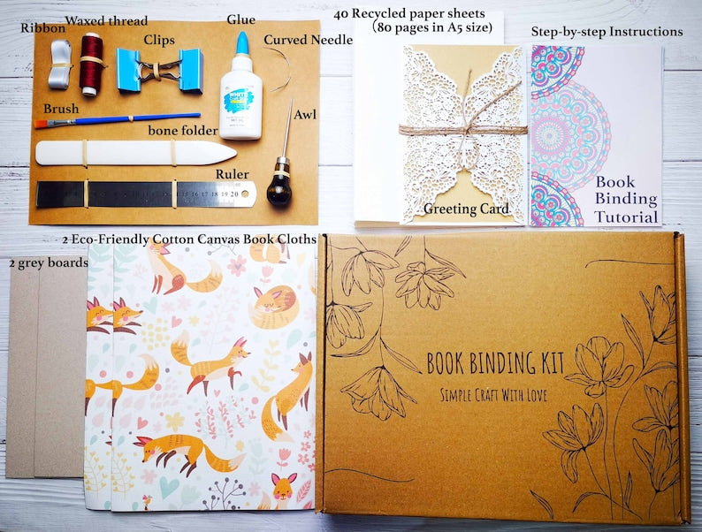 Book binding kit DIY Japanese Style Booklets Make your own travel journal