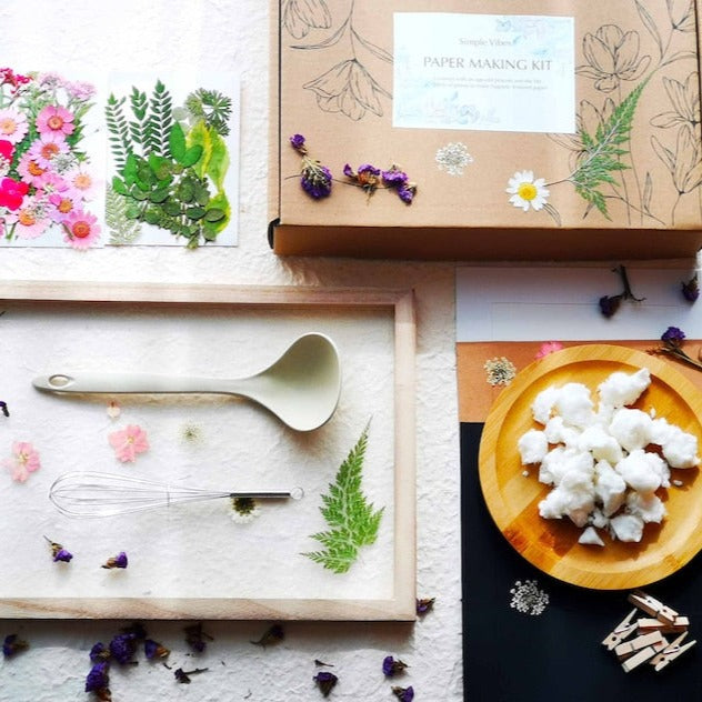 A4 botanical paper making kit DIY paper for invitation card making
