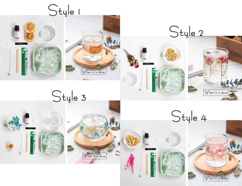 DIY Scented Botanical Jelly Candle DIY Candle Kit House warming gift