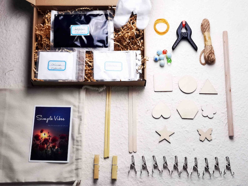 Indigo Art Kit Natural Indigo Dye Kit DIY Shibori Wall Art Indigo Art With Hoop