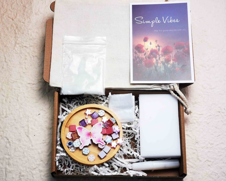 Mosaic coaster DIY kit Fun craft for kids
