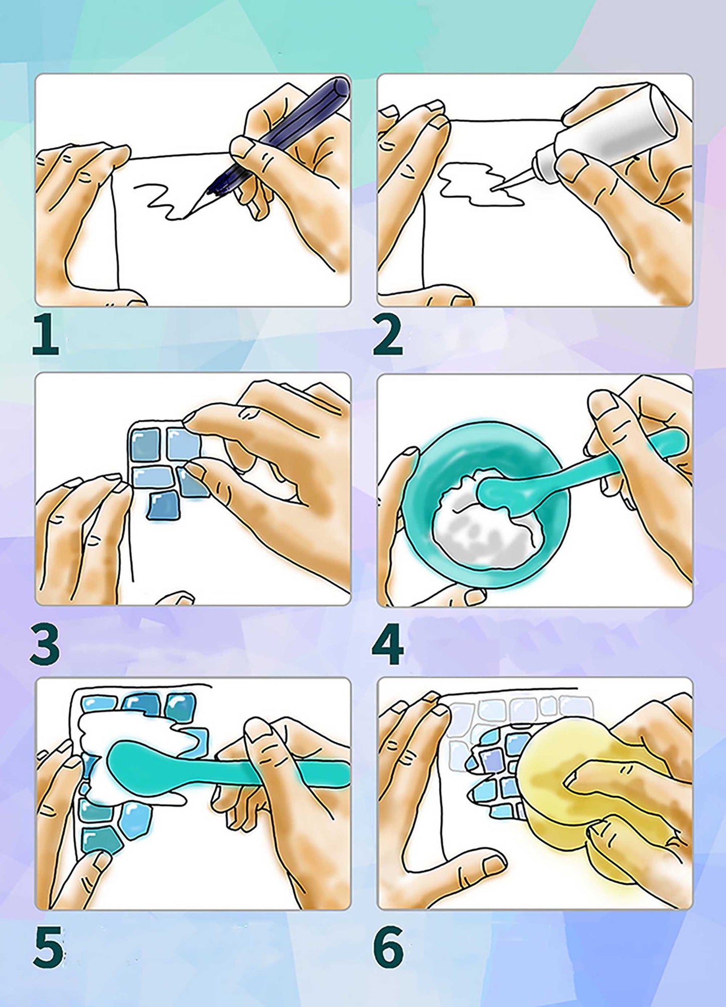 Coastal theme Mosaic Art DIY Kit Mosaic Tray Fun crafting activity