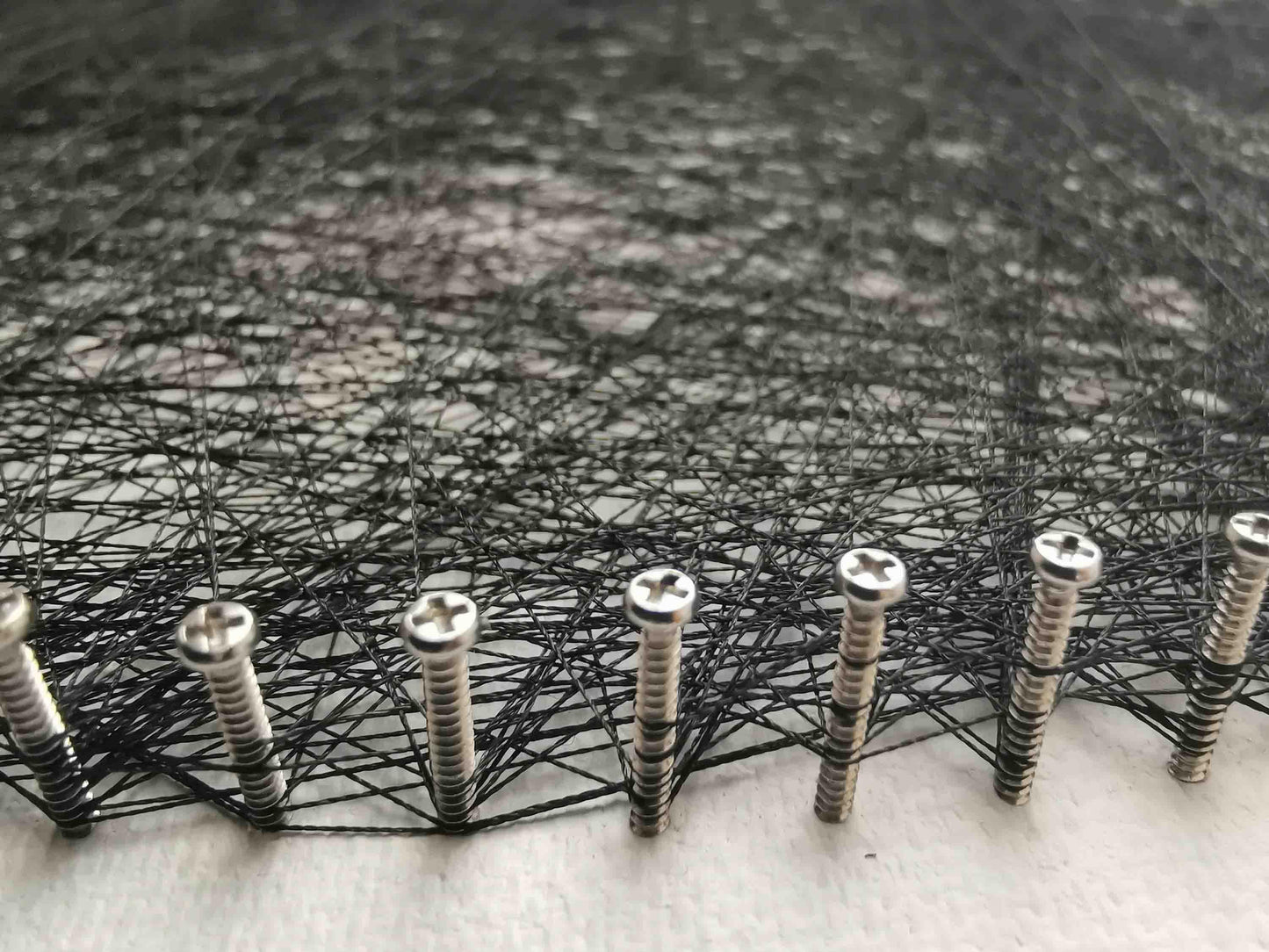 Acoustic Guitar Thread Painting By Numbers String Art DIY Home Decor