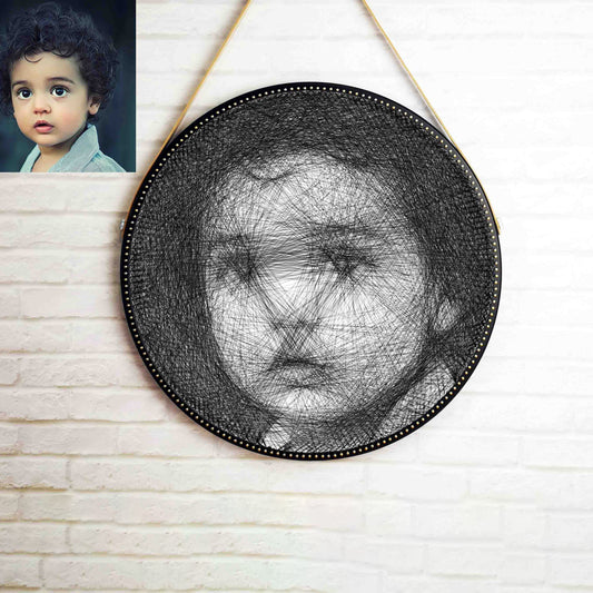 Custom Child Portrait String Art Portrait DIY Portrait from Photos Unique Gift For Kids