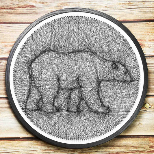 Bear String Art DIY Wall Decor Polar Bear Art Gift for Bear Lovers