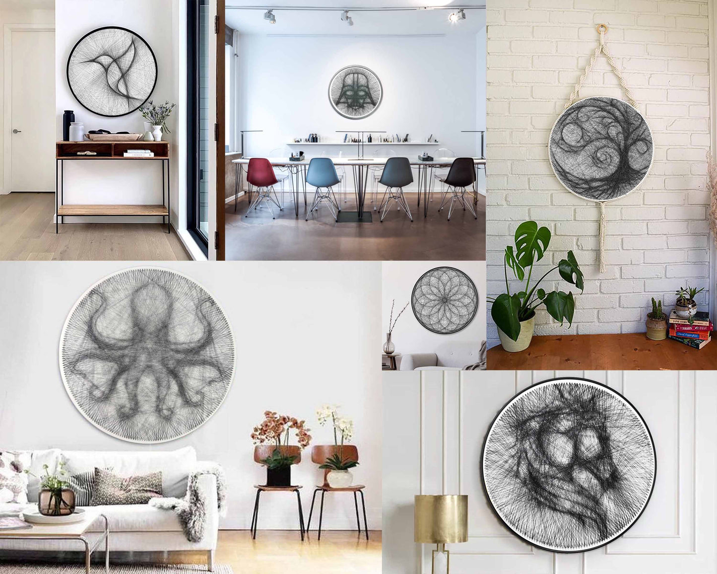 Acoustic Guitar Thread Painting By Numbers String Art DIY Home Decor