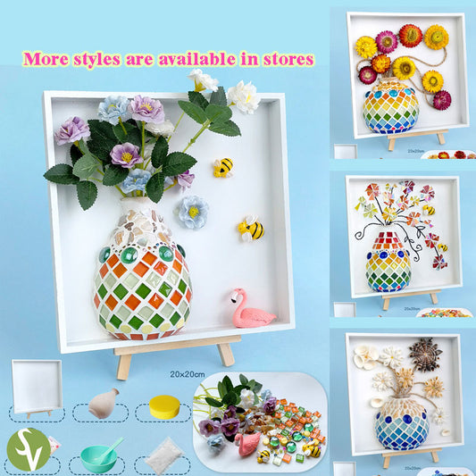 Vase Theme Mosaic Art DIY Kit Mosaic Tray Fun crafting activity