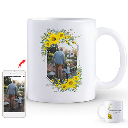 Personalised Mug with Your Picture and Your Message, Custom Mug with Picture Logo Text, Personalised Christmas Birthday Gift for Mum, Dad on Anniversary Weeding Birthday