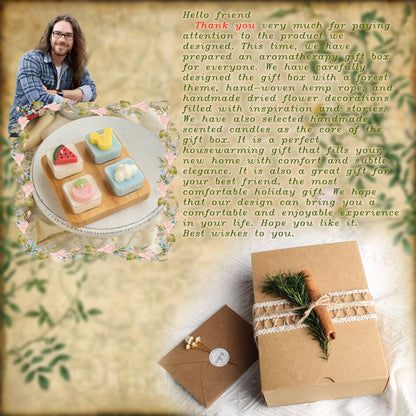 Scented Tea Light Candles | Gift Set | Elegant Square Tealight Gift Box