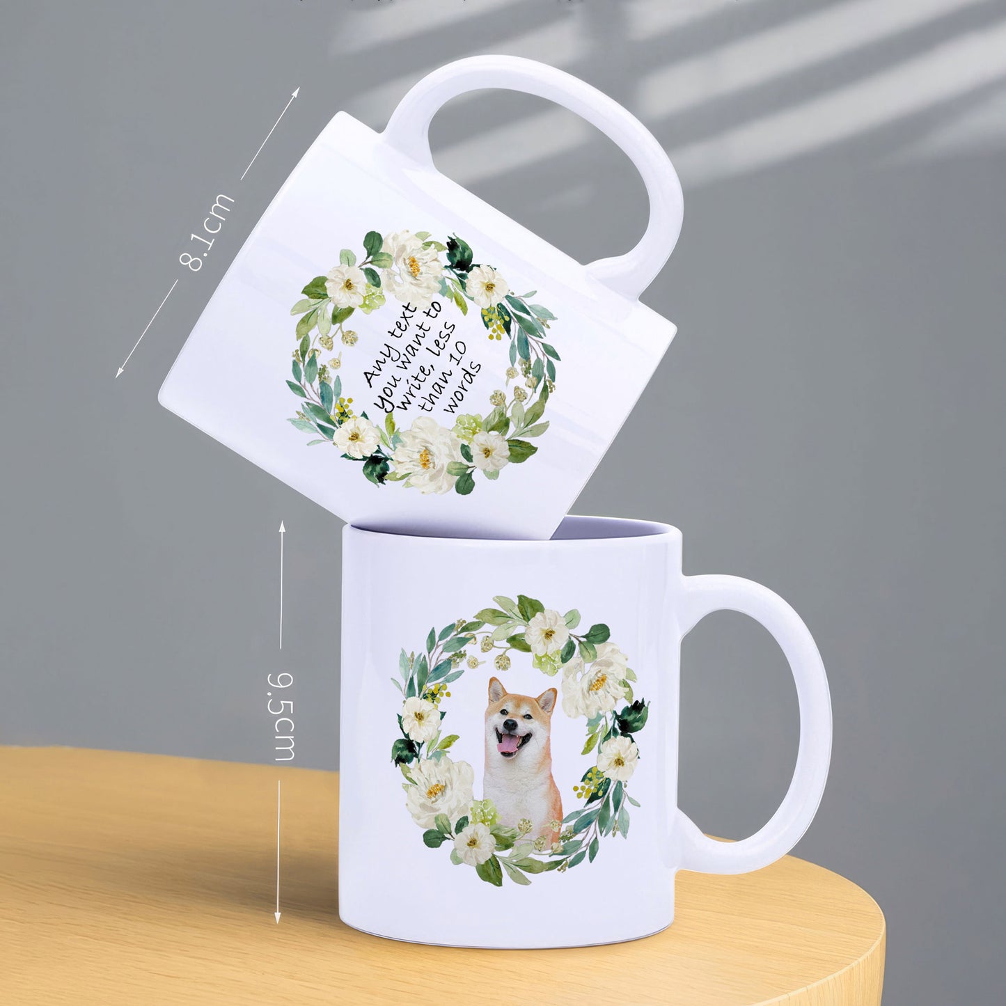 Personalised Mug with Your Picture and Your Message, Custom Mug with Picture Logo Text, Personalised Christmas Birthday Gift for Mum, Dad on Anniversary Weeding Birthday