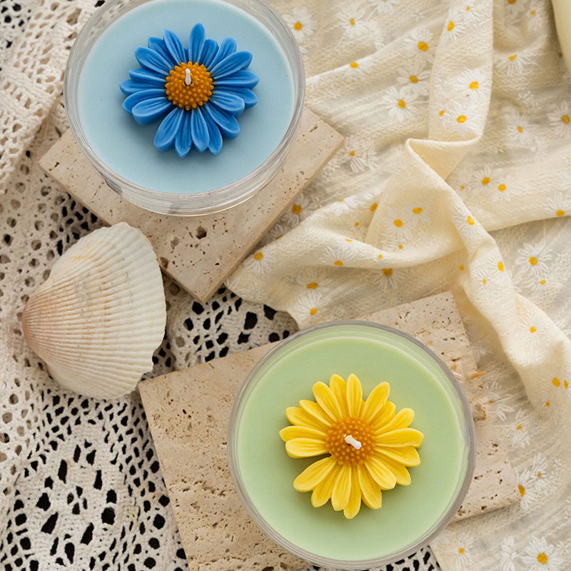 Handmade Candle | Gift set | "Childlike Joy" Daisy Aromatherapy Candle Set