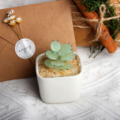 Mini Colorful Glass Ornament | Elegant White Ceramic | Gifts Set