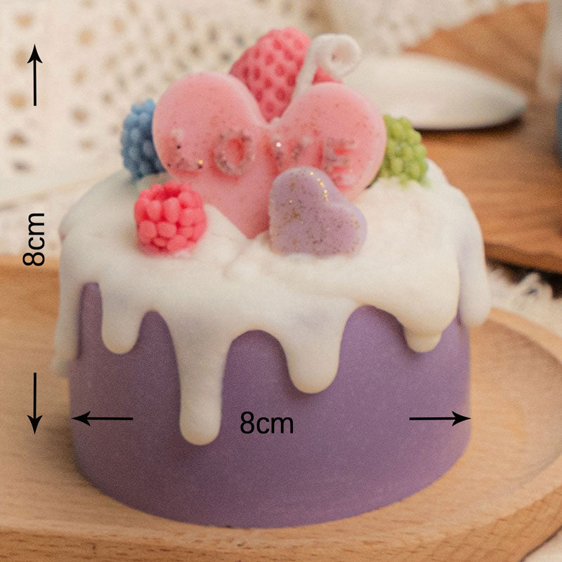 Handmade Food Candle | Gift Idea | "Sweet Wishes" Teddy Bear Cream Cake Aromatherapy Candle Set