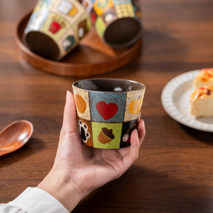 Handcrafted Ceramic Latte Art Coffee Mug, Underglaze Hand-Painted Animal, gallery view 3