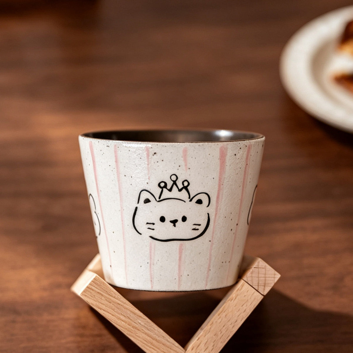 Jingdezhen Hand-painted Cute Animal Ceramic Coffee Mug Set, 10oz Handmade, gallery view 3