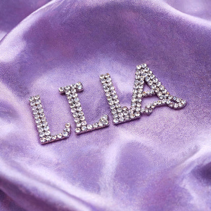 Personalized Satin Sleep Eye Mask with Custom Rhinestone Name - Customizable, gallery view 4