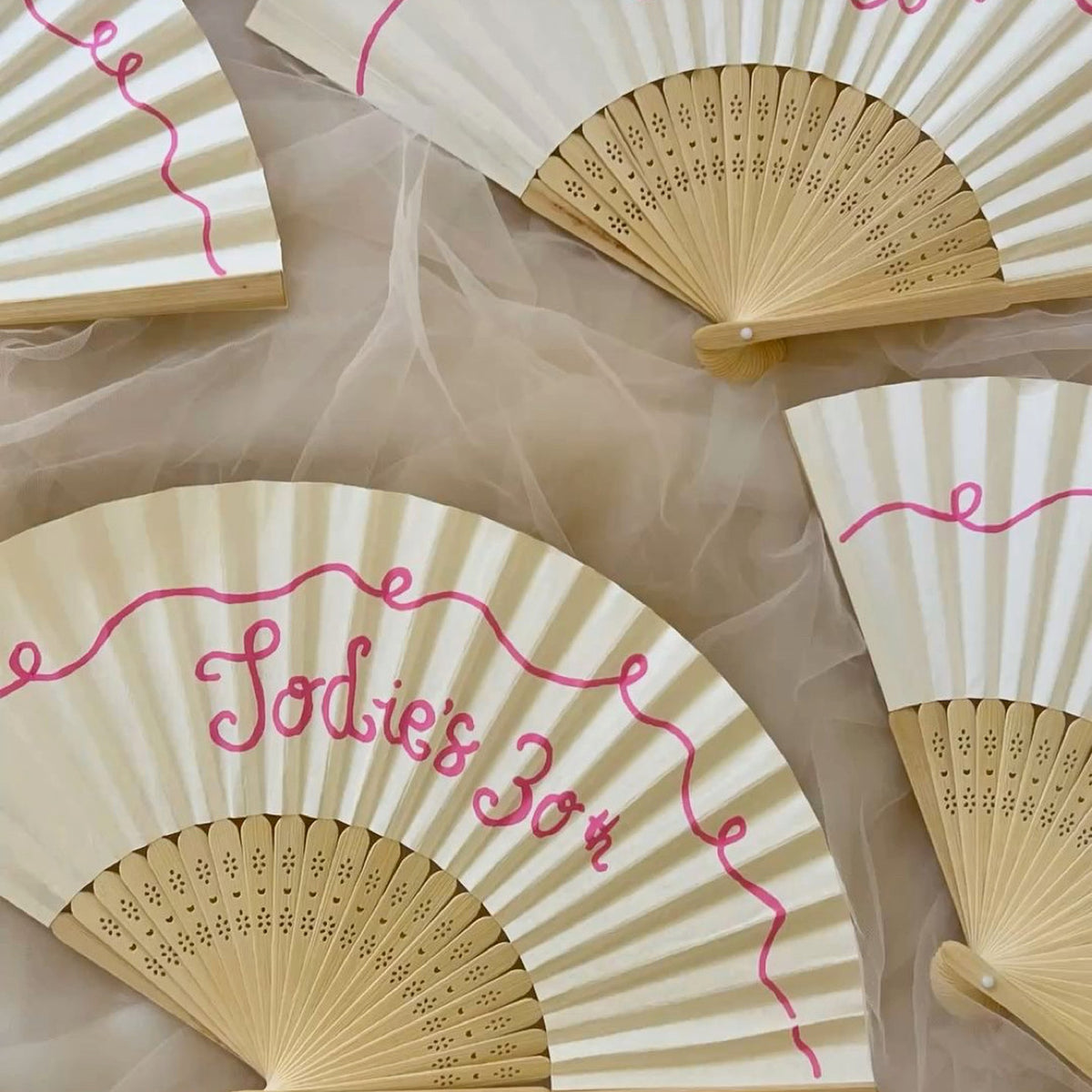 Personalized Hand-Calligraphed Bamboo Folding Fan — Custom Name Hand Fan for, gallery view 2