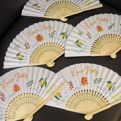 Personalized Hand-Calligraphed Bamboo Folding Fan — Custom Name Hand Fan for, gallery view 5