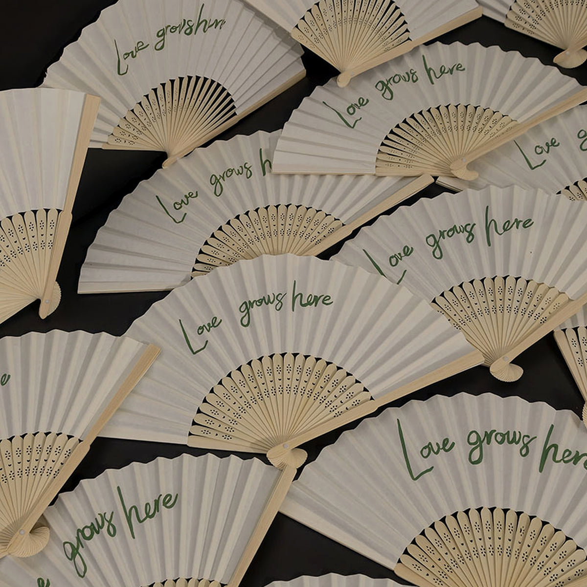 Personalized Hand-Calligraphed Bamboo Folding Fan — Custom Name Hand Fan for, gallery view 9