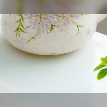 Hand-painted wisteria mug with flared rim, gallery view 9