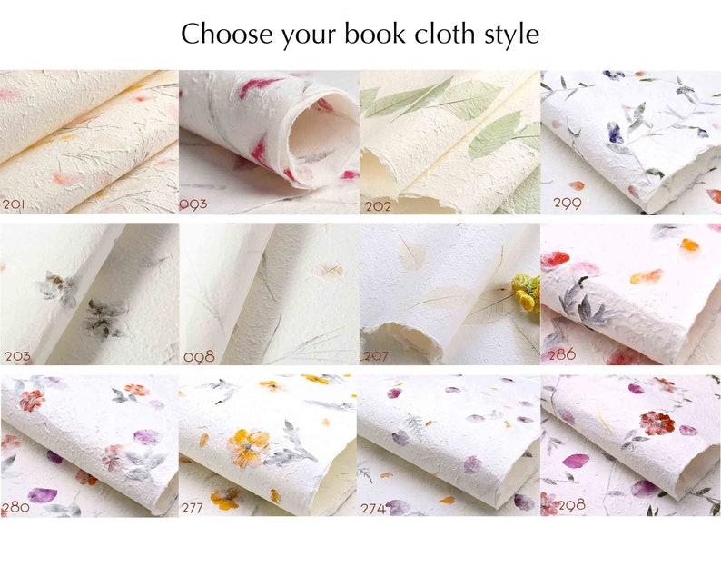 Oriental Style Book Binding Kit With Handmade Floral Petal Hard Cover DIY Craft Gift for Book Lovers