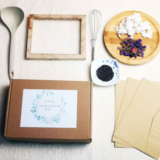 DIY Plantable greeting cards kit Seed paper making Grow Your Card Kits Seed Paper Invitation Card