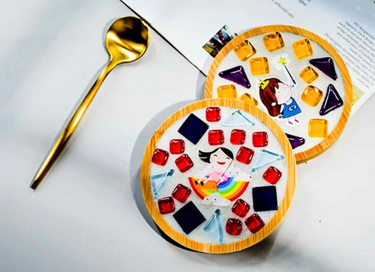 Mosaic coaster DIY kit Fun craft for kids