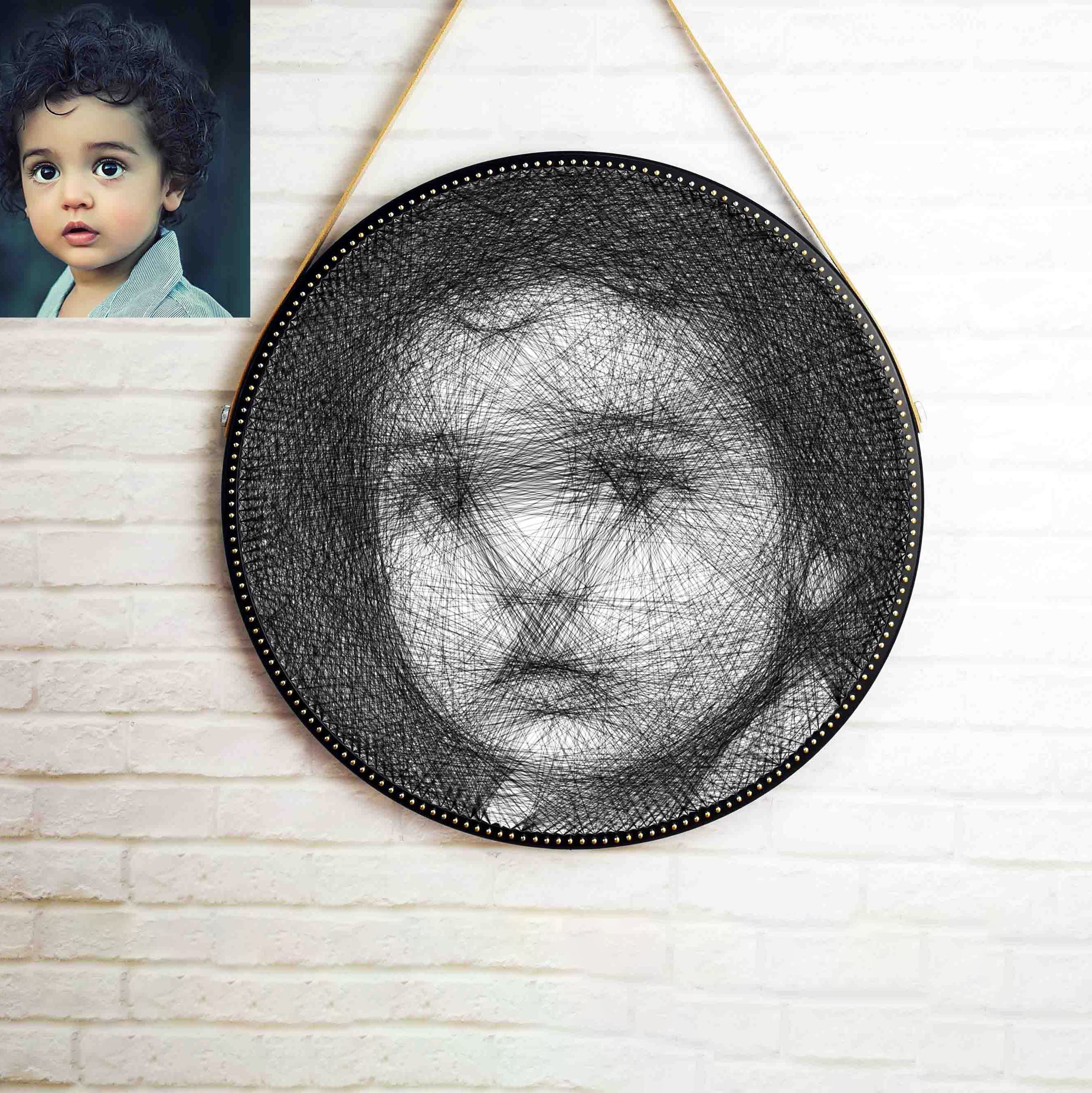 Custom Child Portrait String Art Portrait DIY Portrait from Photos Uni ...