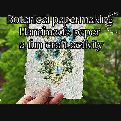 A5 Botanical paper making Kit Handmade paper kit fun craft activity